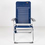Aktive Silla de playa alta multiposición plegado Slim azul marino