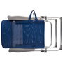 Aktive Silla de playa alta multiposición plegado Slim azul marino