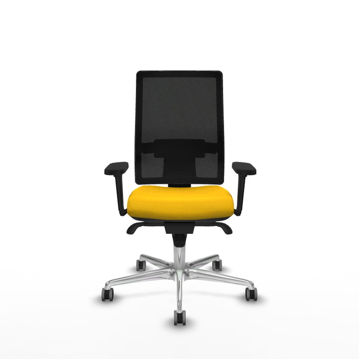 PIQUERAS Y CRESPO Silla de oficina Horna con mecanismo Sincro, Amarillo y Negro PIQUERAS Y CRESPO Silla de oficina Horna con mecanismo Sincro, Amarillo y Negro