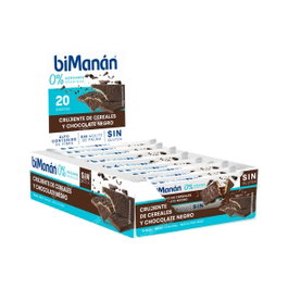BIMANAN Barritas Crujientes Chocolate Negro 20 Unidades