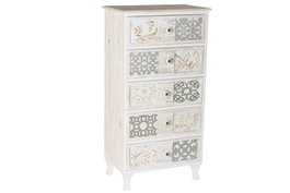 DKD Home Decor Cajonera de Madera con 5 Cajones