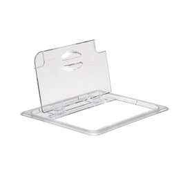 CAMBRO Tapa FlipLid con muesca GN 1/2 - 26,5 x 32,5 cm - Transparente