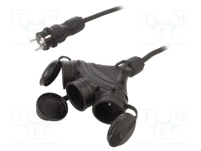 KEL Prolongador de alimentación H05RR-F 3G2,5mm² 5m Negro KEL Prolongador de alimentación H05RR-F 3G2,5mm² 5m Negro