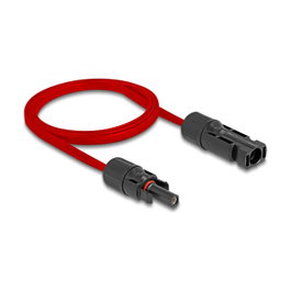 DeLOCK Cable plano solar DL4 macho a hembra 1 m rojo