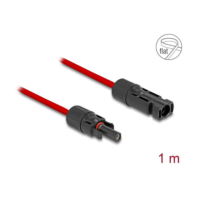 DeLOCK Cable plano solar DL4 macho a hembra 1 m rojo DeLOCK Cable plano solar DL4 macho a hembra 1 m rojo