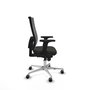 PIQUERAS Y CRESPO Silla de oficina Horna con mecanismo Sincro, Negro/Gris