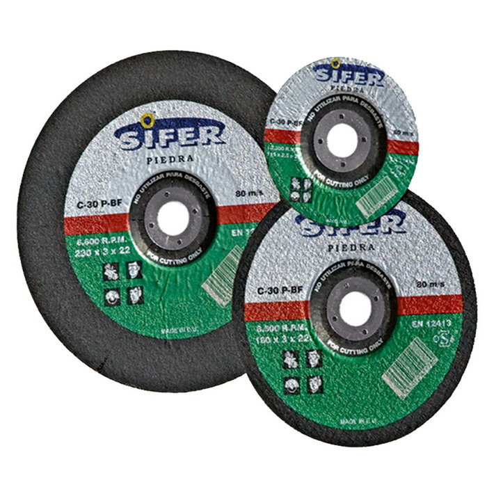 SIFER Disco de corte para piedra 180x3,0x22 mm R151 SIFER Disco de corte para piedra 180x3,0x22 mm R151