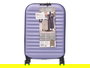 Arte Regal Maleta Plegable Rigida de Cabina con Candado, 4 Ruedas y Asa Acolchada, 37 Litros, Color Lila, Dimensiones 40x55.5x16 cm (Set de 3)