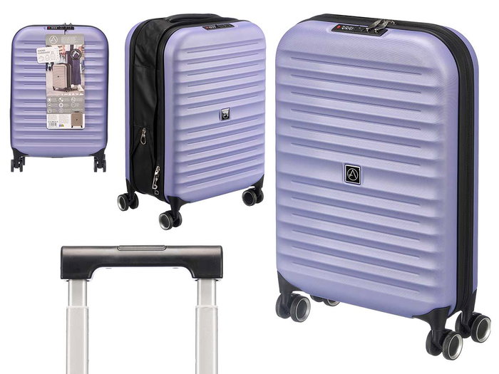 Arte Regal Maleta Plegable Rigida de Cabina con Candado, 4 Ruedas y Asa Acolchada, 37 Litros, Color Lila, Dimensiones 40x55.5x16 cm (Set de 3) Arte Regal Maleta Plegable Rigida de Cabina con Candado, 4 Ruedas y Asa Acolchada, 37 Litros, Color Lila, Dimensiones 40x55.5x16 cm (Set de 3)