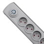 Qoltec Regleta protectora contra sobretensiones 5 tomas 1.8m Gris