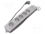 Qoltec Regleta protectora contra sobretensiones 5 tomas 1.8m Gris