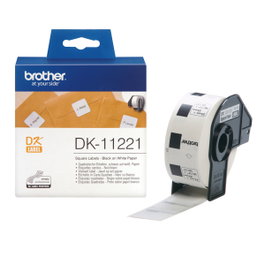 Brother DK-11221 Rollo de Etiquetas Cuadradas 23x23mm, 1000 Unidades