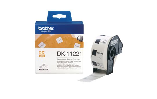 Brother DK-11221 Rollo de Etiquetas Cuadradas 23x23mm, 1000 Unidades