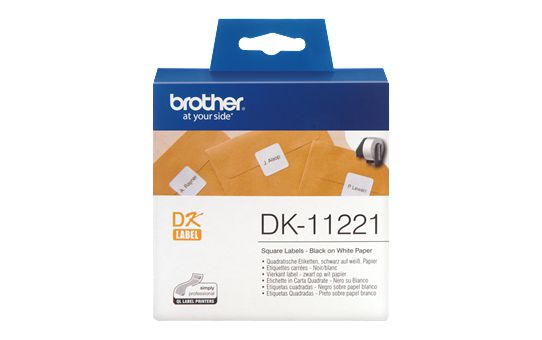 Brother DK-11221 Rollo de Etiquetas Cuadradas 23x23mm, 1000 Unidades