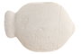DKD Home Decor Hangzhou design 26b Portavela Mediterraneo Blanco Cemento 10 x 11 x 16 cm (4 Unidades) Simil Piedra con Detalle de Pez
