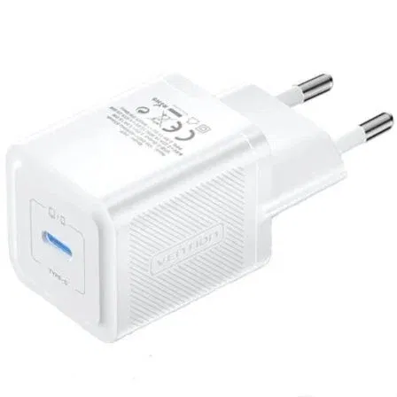 Vention Cargador de Pared GaN FEPW0-EU, 1xUSB Tipo-C, 20W Vention Cargador de Pared GaN FEPW0-EU, 1xUSB Tipo-C, 20W