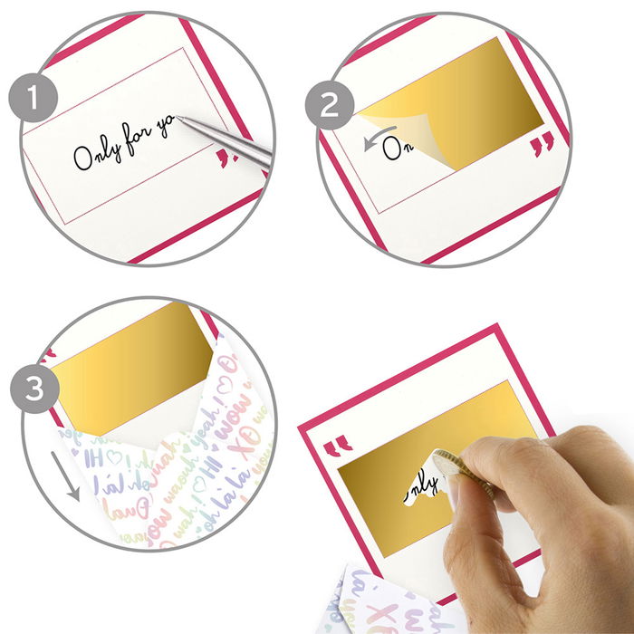 Party Time Juego De 6 Tarjetas De Invitación Rasca Party Time 18x20,5 Cm