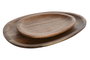 DKD Home Decor Set de 2 Platos Ovalados de Acacia Natural