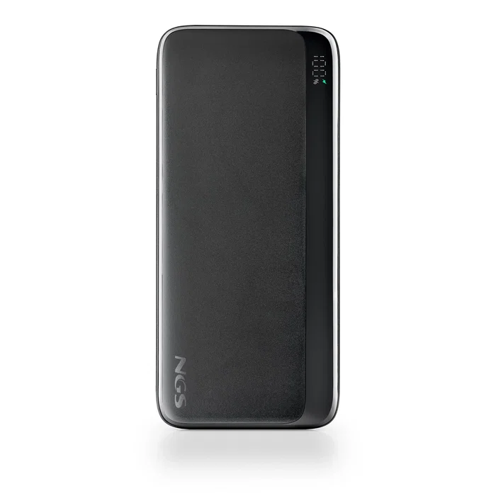 NGS QUIZ 20 Batería Externa 20000 mAh con Carga Rápida 22.5W Power Delivery, Pantalla LED, 2 Puertos USB-C, Color Negro