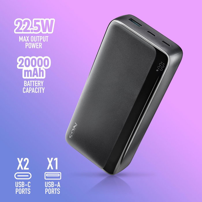 NGS Quiz 20 Power Bank 20.000mAh 22.5W Negro NGS Quiz 20 Power Bank 20.000mAh 22.5W Negro