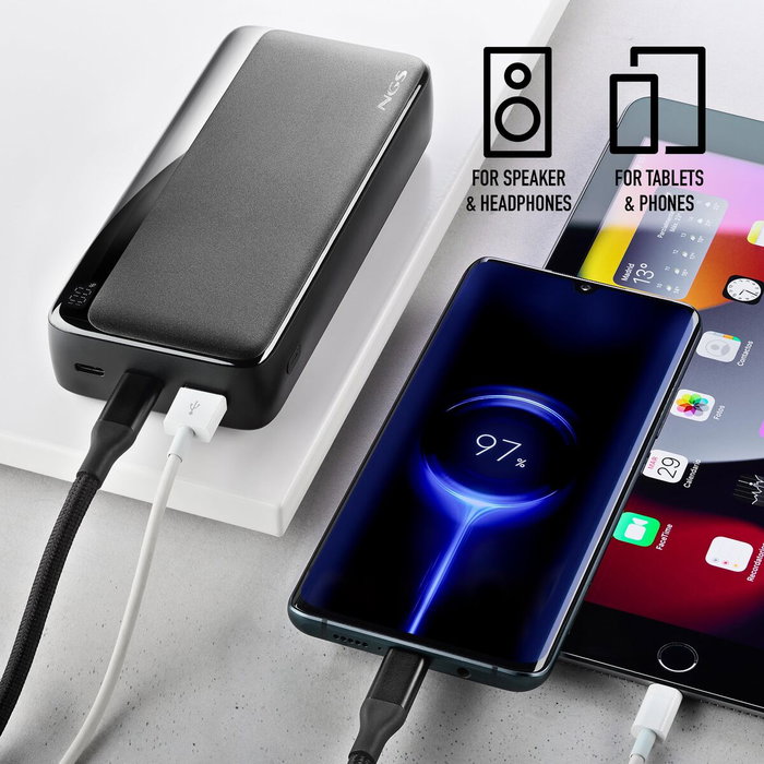 NGS Quiz 20 Power Bank 20.000mAh 22.5W Negro NGS Quiz 20 Power Bank 20.000mAh 22.5W Negro