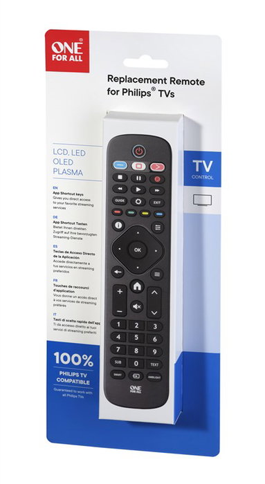 One For All Mando de Reemplazo para TV Philips URC4913 Ver.2021