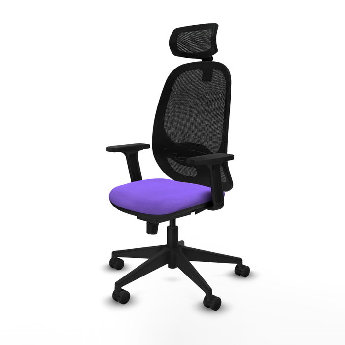 PIQUERAS Y CRESPO Silla de oficina Cilanco con mecanismo Sincro, Lila y Negro PIQUERAS Y CRESPO Silla de oficina Cilanco con mecanismo Sincro, Lila y Negro