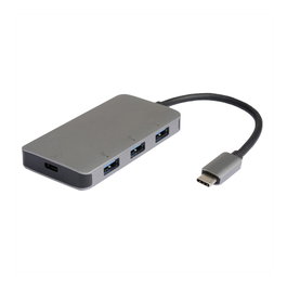 ROLINE Hub de interfaz 14.02.5038 con 3 puertos USB-A y 1 puerto USB-C