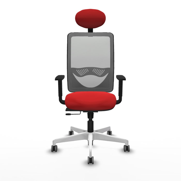 PIQUERAS Y CRESPO Silla de oficina Zulema con mecanismo Sincro/Traslack Rojo y Gris PIQUERAS Y CRESPO Silla de oficina Zulema con mecanismo Sincro/Traslack Rojo y Gris