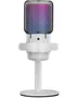 Mars Gaming MMIC-SE Micrófono USB de Mesa Profesional para Streaming Condensador Cardioide, ADC 196kHz 24 bits, Iluminación ARGB Flow, Blanco