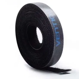 Vention KAABJ Tira Organizadora de Cables de Velcro de Nailon Reutilizable, 5m, Negro