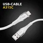 Intenso A315C / 7901102 Cable USB A a USB C 1.5m para Carga y Datos, Carga Rápida 60W, 480 Mbps, Nylon Trenzado, Blanco