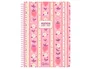 Liderpapel Agenda Escolar Fantasy A5 Día Página Año 2026-2027, Interior Bilingüe, Tapa Dura Espiral, Color Rosa Fresas, Papel FSC 80g, Incluye Pegatinas, Ref EA