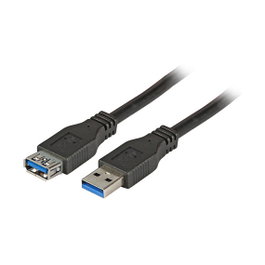 EFB Elektronik Cable de Extensión USB 3.2 Gen 1 A-A, 1,8 m, Negro
