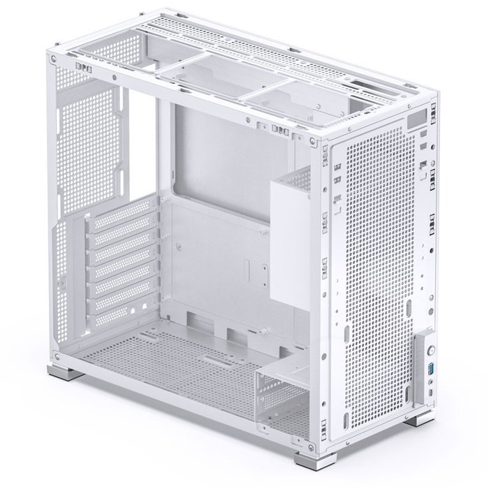 Jonsbo D41 Screen ATX Gehäuse, Cristal Templado - blanco