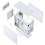 Jonsbo D41 Screen ATX Gehäuse, Cristal Templado - blanco