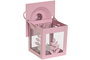 DKD Home Decor Farola Shabby Verde Blanco Hierro Cristal Set de 3 (4 Unidades) 7 x 10 x 7 cm