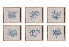 DKD Home Decor Cuadro Cristal Abeto Coral 40x3,5x50 Surt. 6 unidades