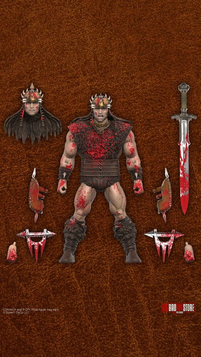 Conan el Bárbaro Figura Ultimates Conan Blood Soaked Pit Fighter 18 cm