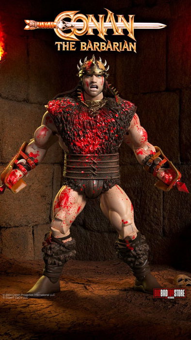Conan el Bárbaro Figura Ultimates Conan Blood Soaked Pit Fighter 18 cm