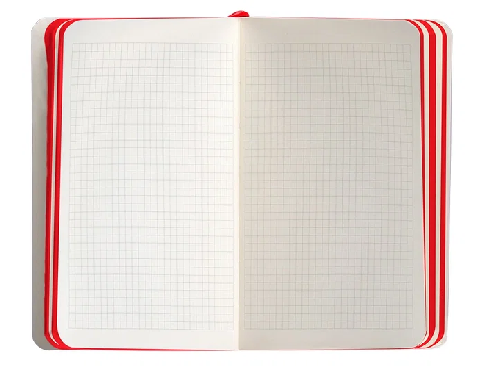 Antartik Cuaderno A6 Tapa Blanda Cuadriculado Negro y Rojo 100 Hojas 80gr FSC