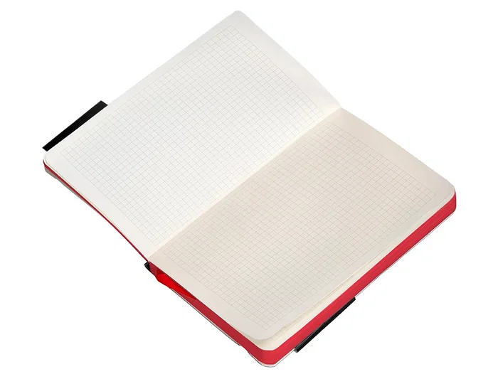 Antartik Cuaderno A6 Tapa Blanda Cuadriculado Negro y Rojo 100 Hojas 80gr FSC