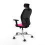 PIQUERAS Y CRESPO Silla de oficina Jorquera Rosa y Negro