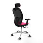 PIQUERAS Y CRESPO Silla de oficina Jorquera Rosa y Negro