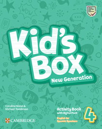 CAMBRIDGE Kid's Box New Generation English for Spanish Speakers Level 4 Activity Book with Home Booklet and Digital Pack, Caroline Nixon - CAMBRIDGE