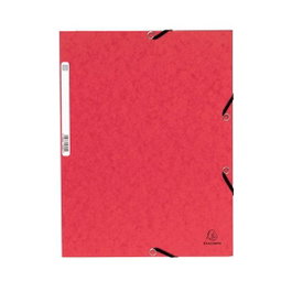 Exacompta Carpeta Nature Future con gomas y 3 solapas, rojo