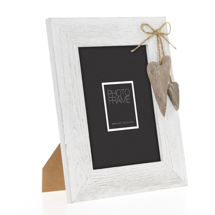 ZEP Lille White 13x18 con decoraciones de corazones