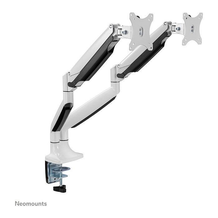 Newstar NEOMOUNTS NM-D750DWHITE Brazo de monitor de escritorio con resorte de gas, 10-32", 9 kg, 100x100 mm, color Blanco