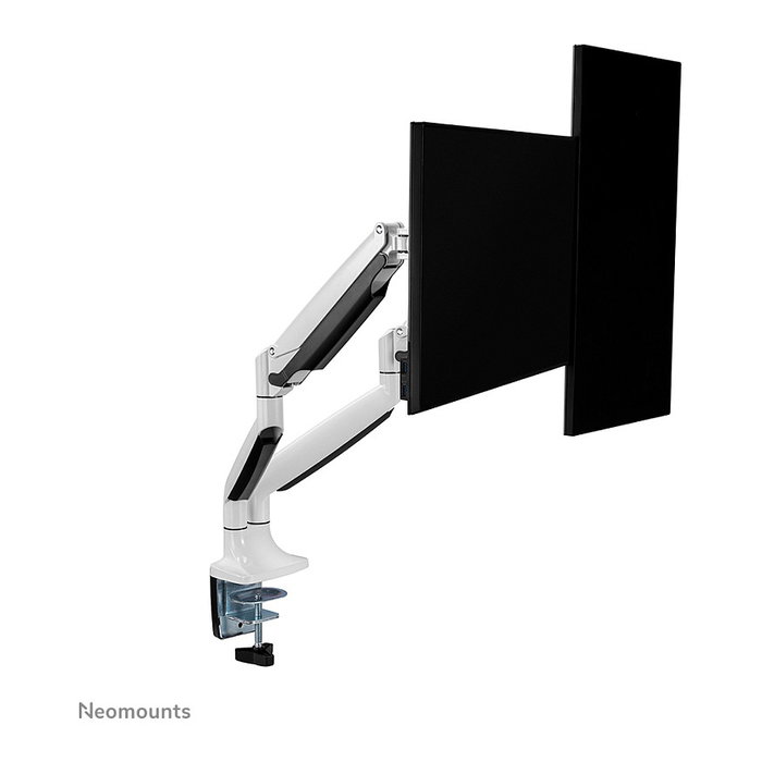 Newstar NEOMOUNTS NM-D750DWHITE Brazo de monitor de escritorio con resorte de gas, 10-32", 9 kg, 100x100 mm, color Blanco