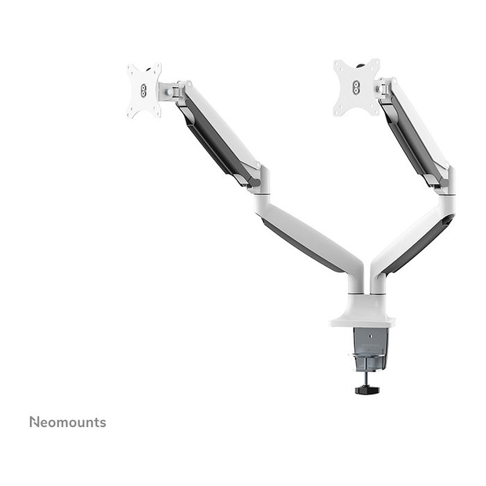 Newstar NEOMOUNTS NM-D750DWHITE Brazo de monitor de escritorio con resorte de gas, 10-32", 9 kg, 100x100 mm, color Blanco